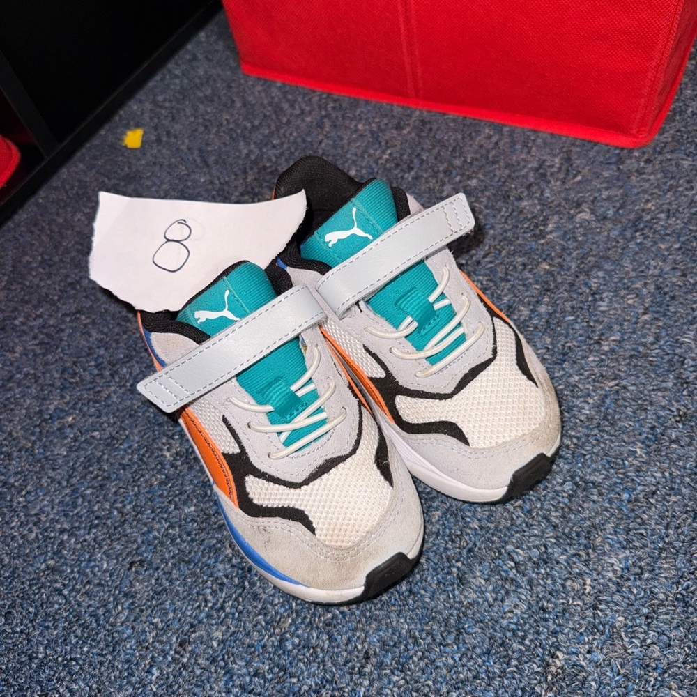 Puma Kids' White and Orange RSX